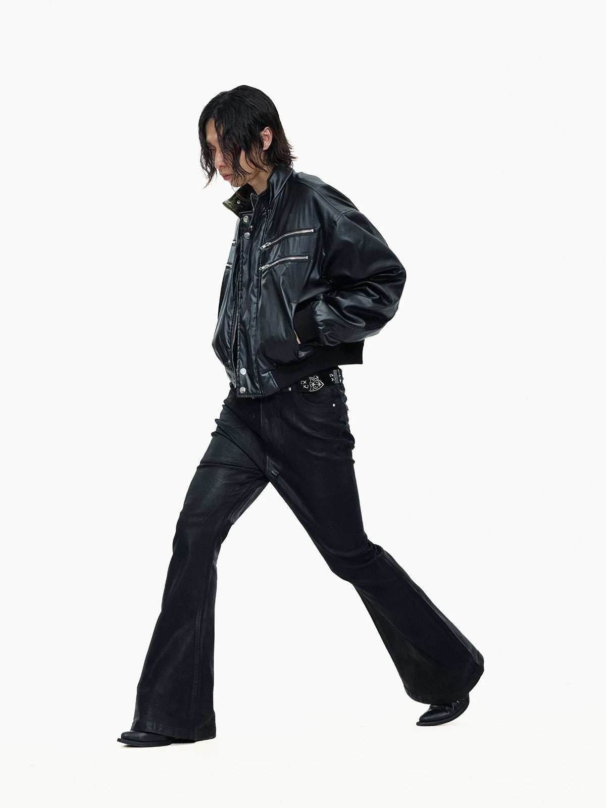 Waxed denim bootcut - Private property