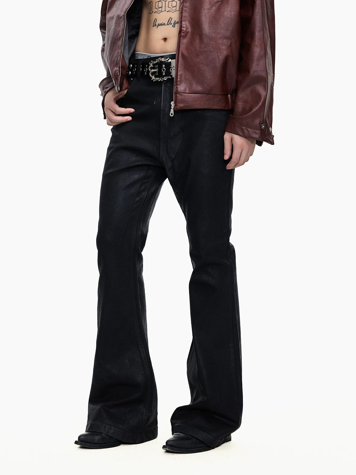 Waxed denim bootcut - Private property