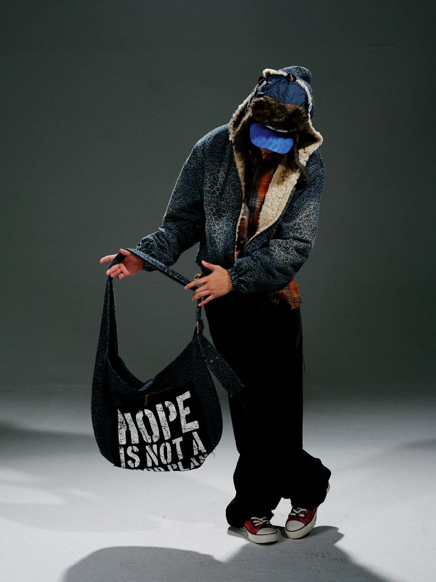 Blue Leopard Sherpa-Lined Jacket - Private property