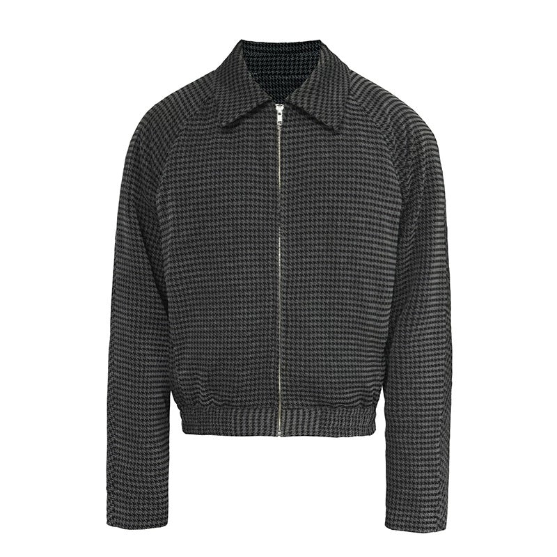 Houndstooth Zip-Up Jacket - Private property