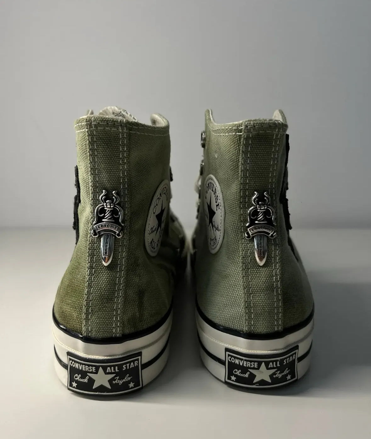 Green Chrome hearts  cross all stars converse - Private property