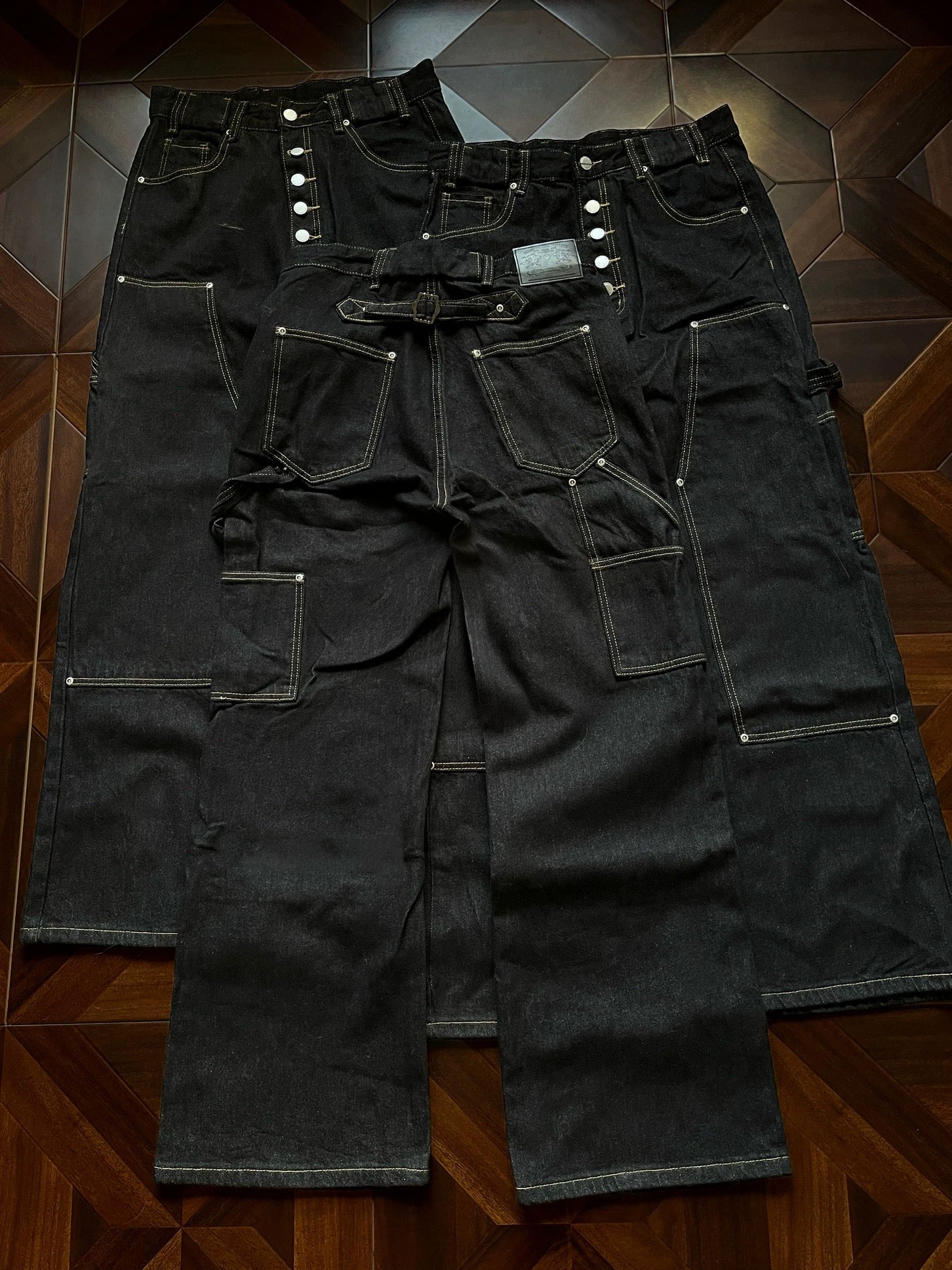 Archival Wide-Leg Carpenter Denim - Private property