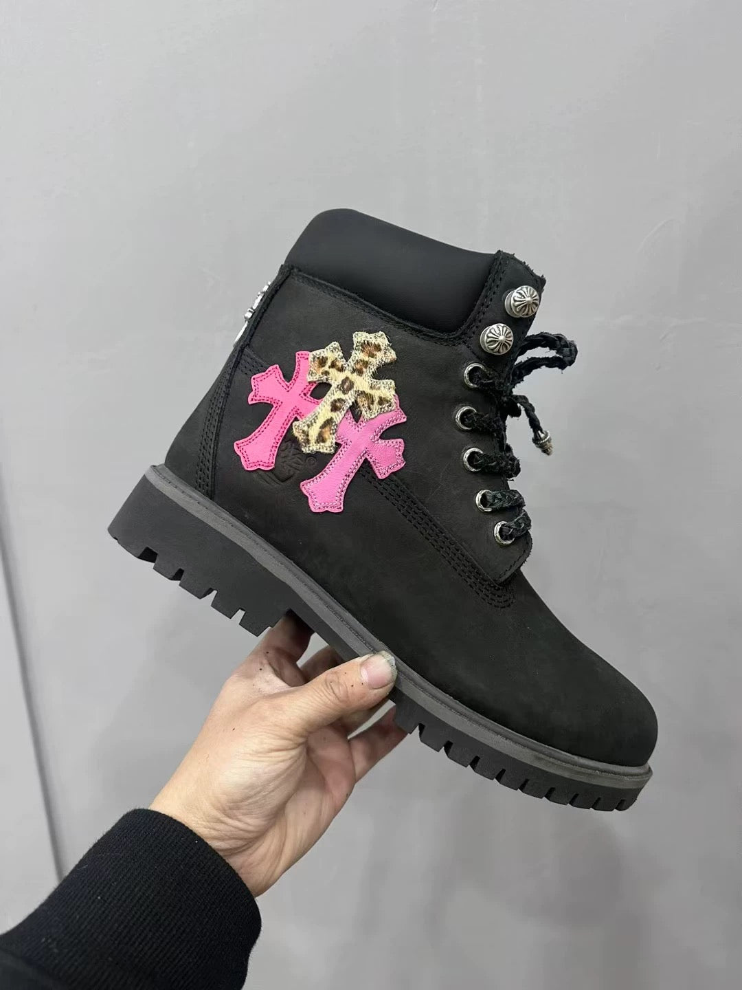 Black Ghost chrome hearts timberlands boots - Private property