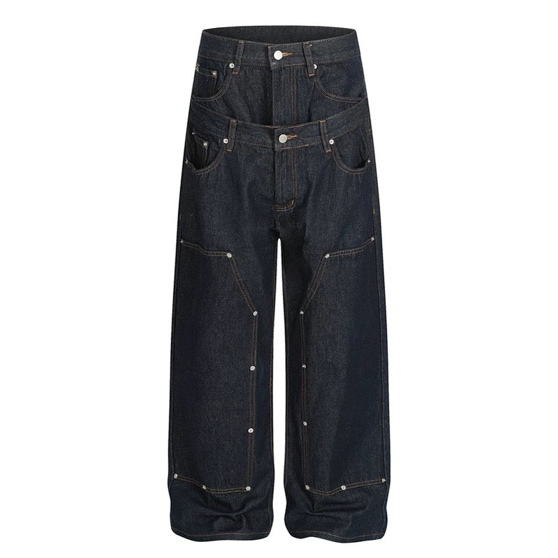 Archival Wide-Leg Carpenter Denim - Private property