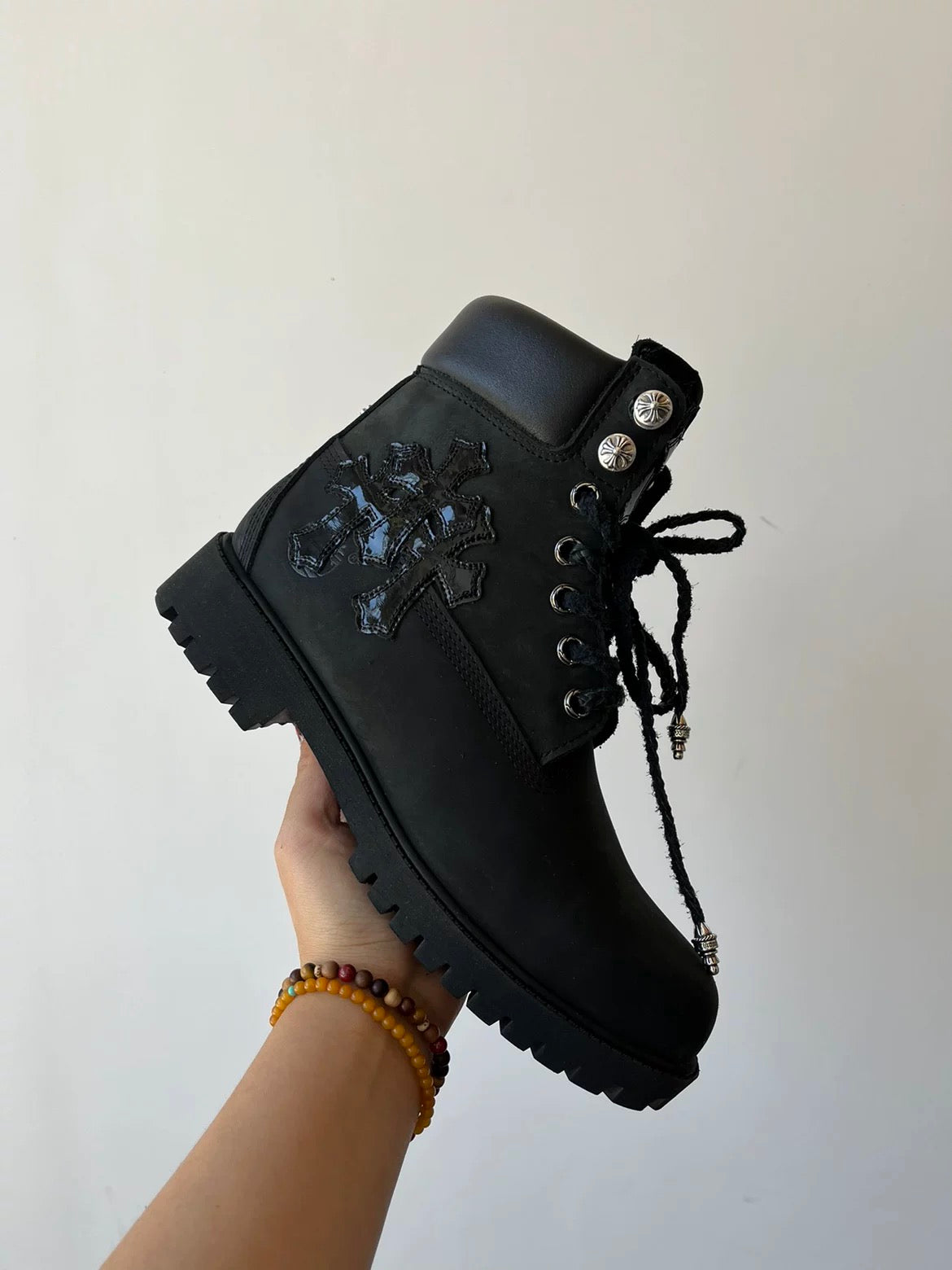 Black Ghost chrome hearts timberlands boots - Private property