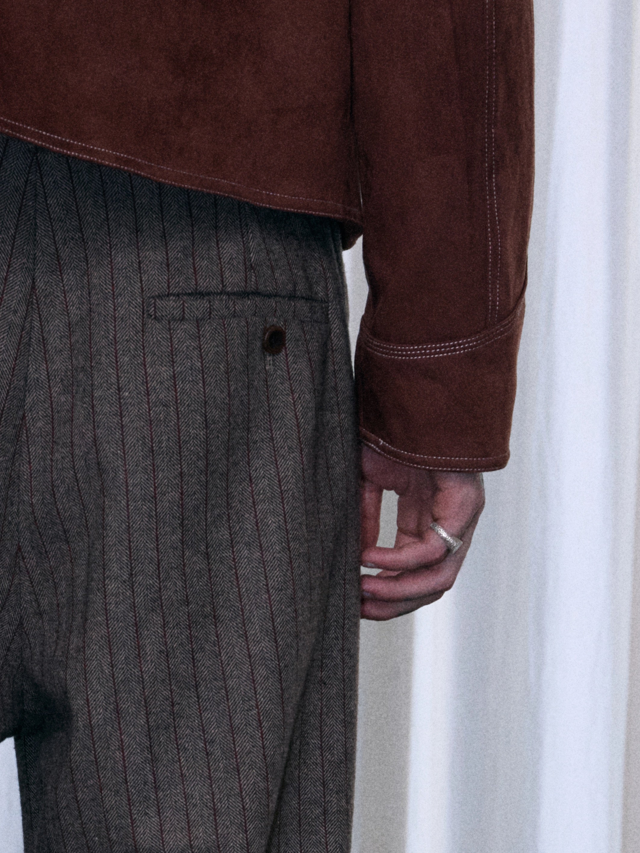 Brown Pinstripe Wide trouser - Private property