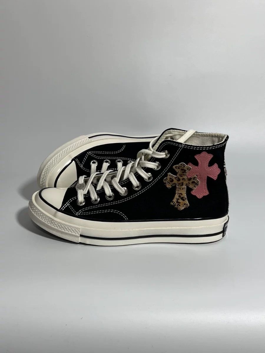 Chrome hearts leopard cross all stars converse - Private property