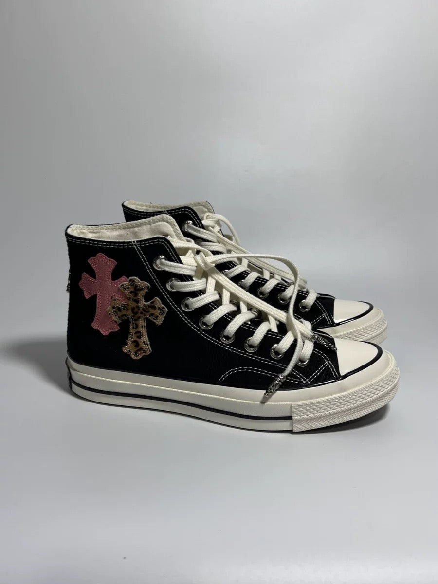 Chrome hearts leopard cross all stars converse - Private property