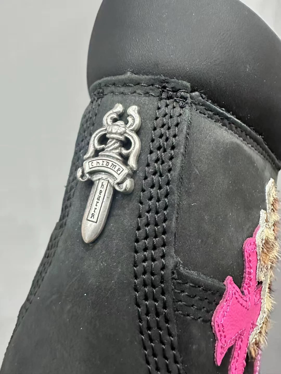Black Ghost chrome hearts timberlands boots - Private property
