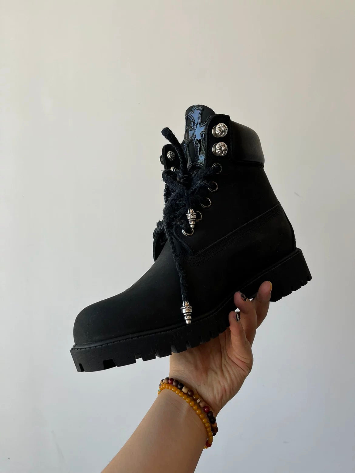 Black Ghost chrome hearts timberlands boots - Private property
