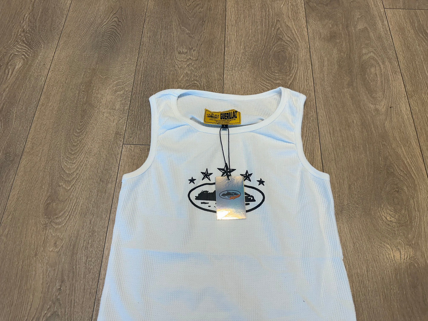 White Corteiz  tank vest top - Private property 