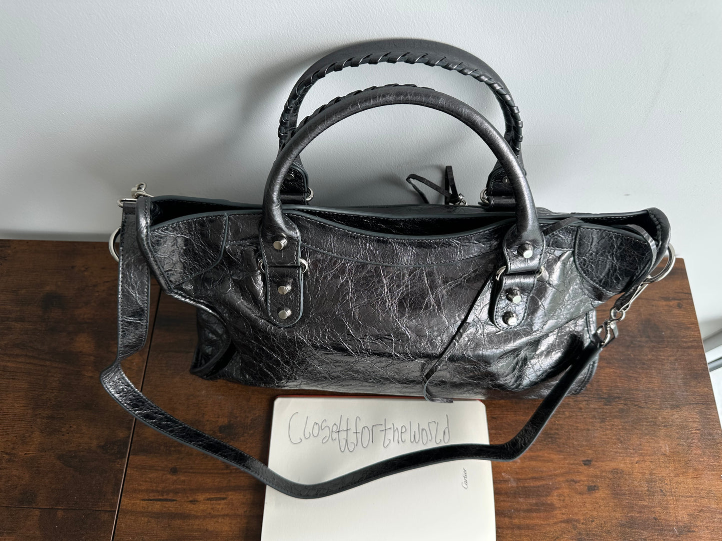 Balenciaga city leather stud bag - Private property 