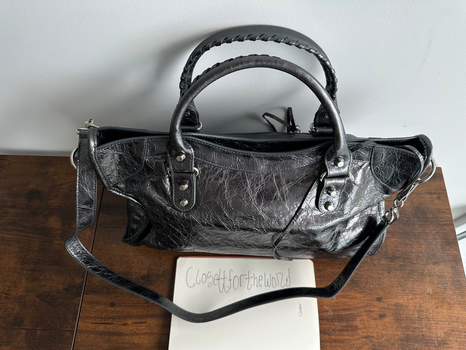 Balenciaga city leather stud bag - Private property 