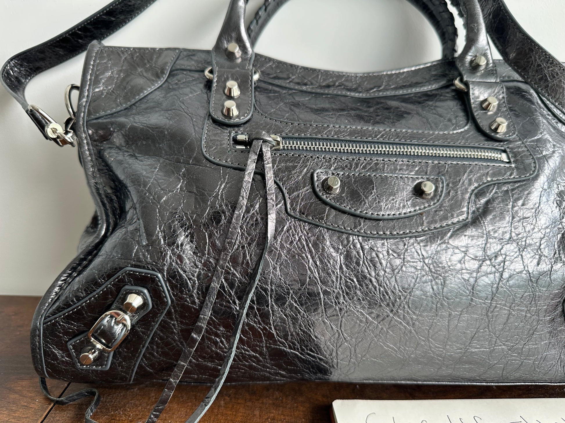 Balenciaga city leather stud bag - Private property 