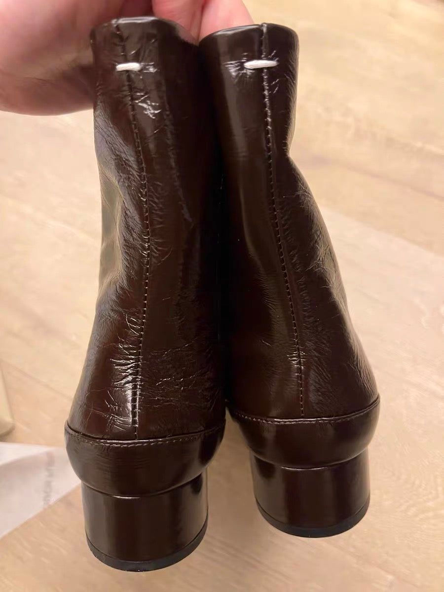 Maison Margiela brown leather boots - Private property 
