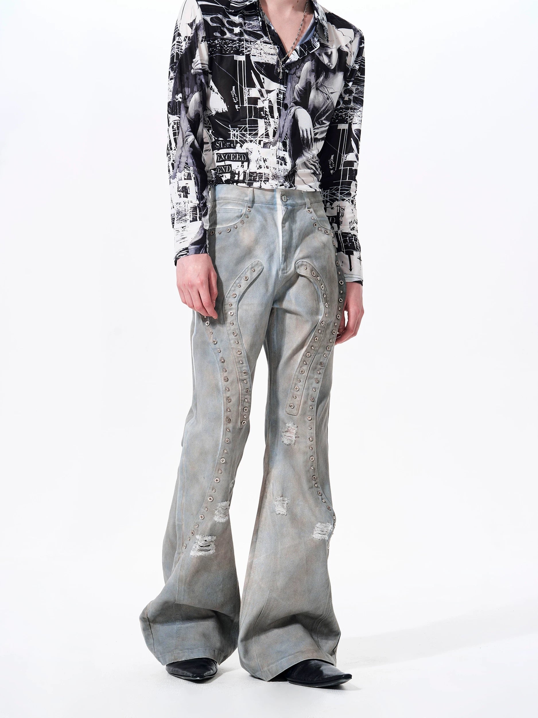 Denim stud pants - Private property 