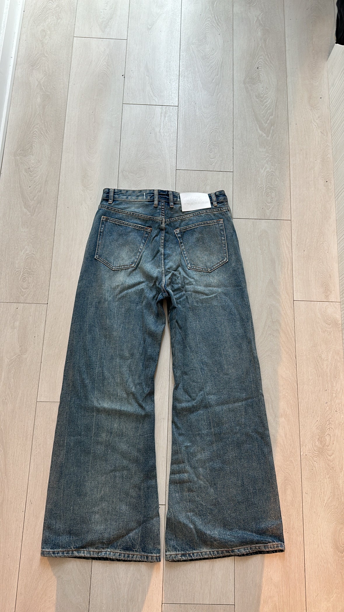 mm6 maison margiela blue flared jeans - Private property 