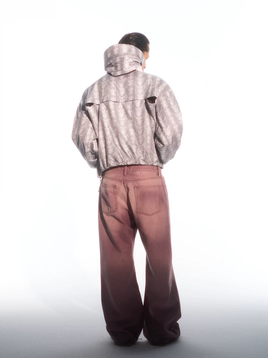 Monochrome Patterned Windbreaker - Private property 