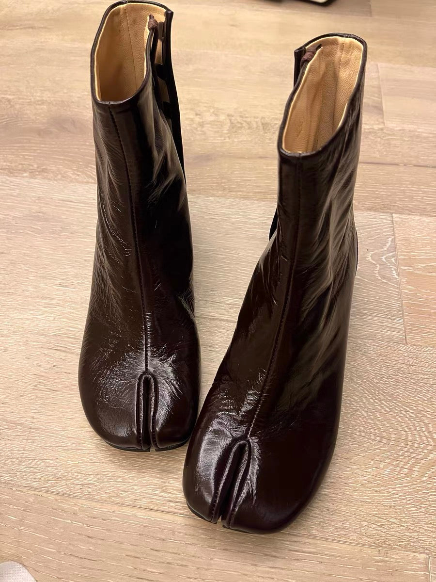 Maison Margiela brown leather boots - Private property 