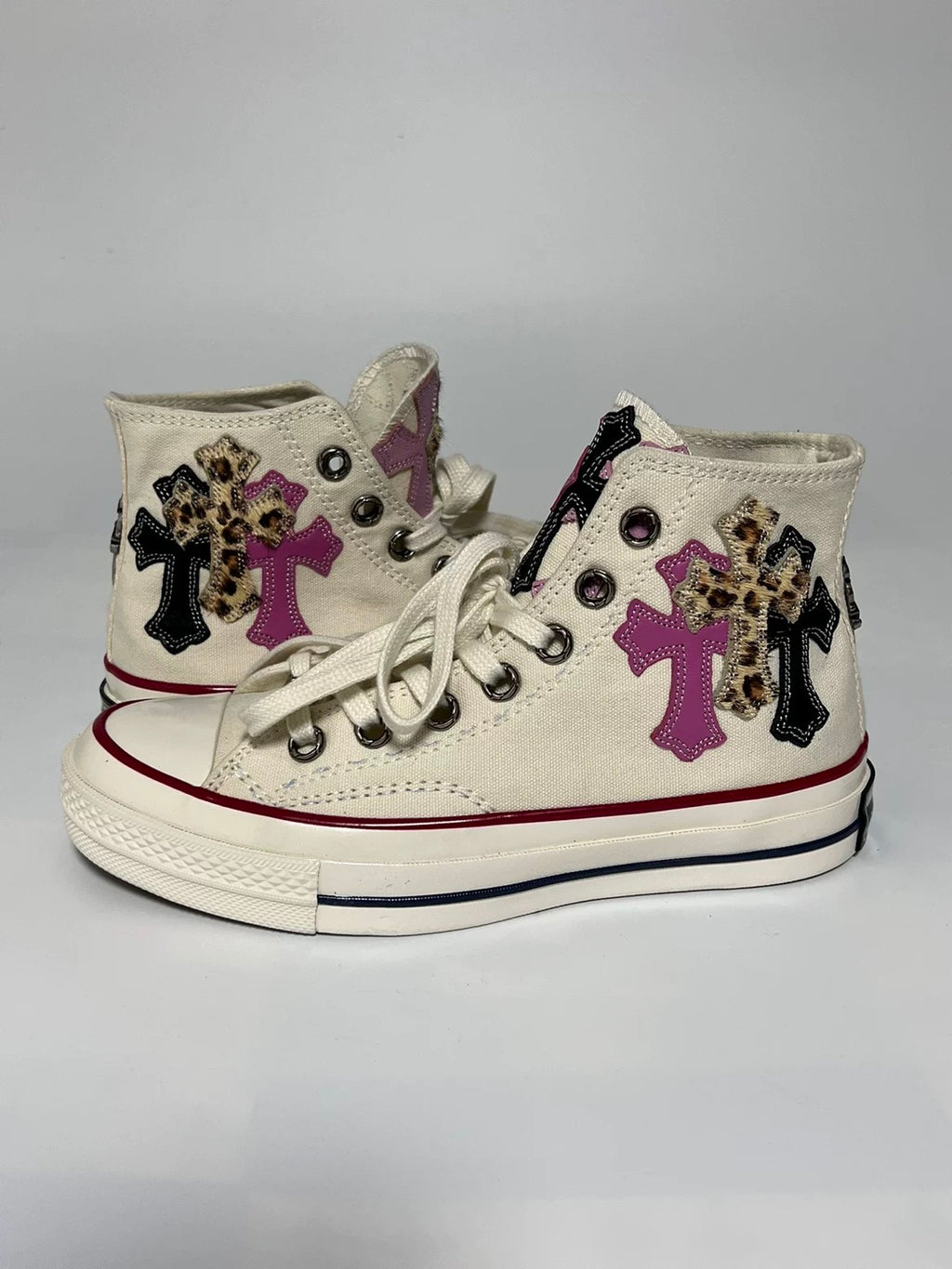 Chrome hearts white  all stars converse - Private property 