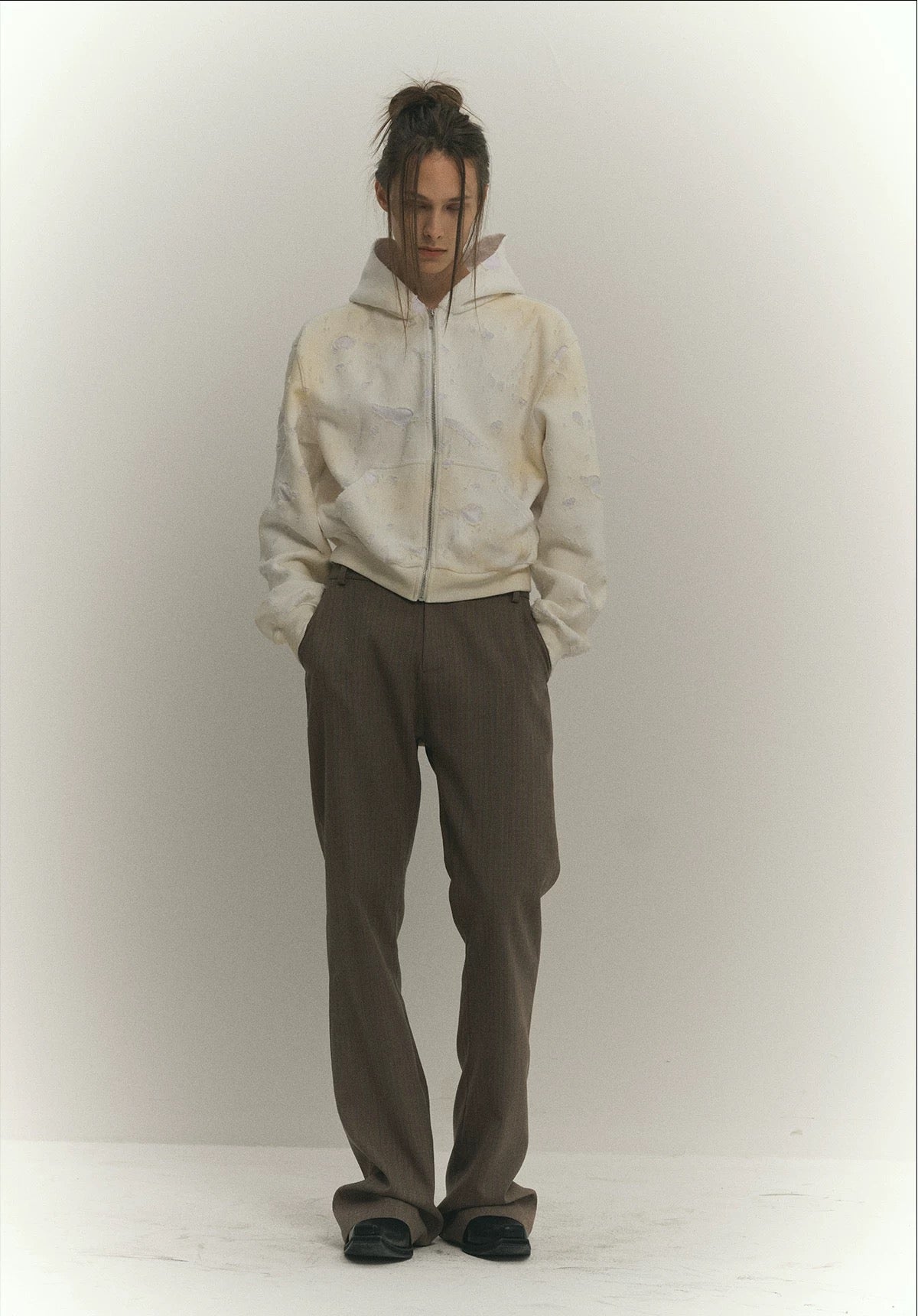 Archive-Style Distressed Hoodie