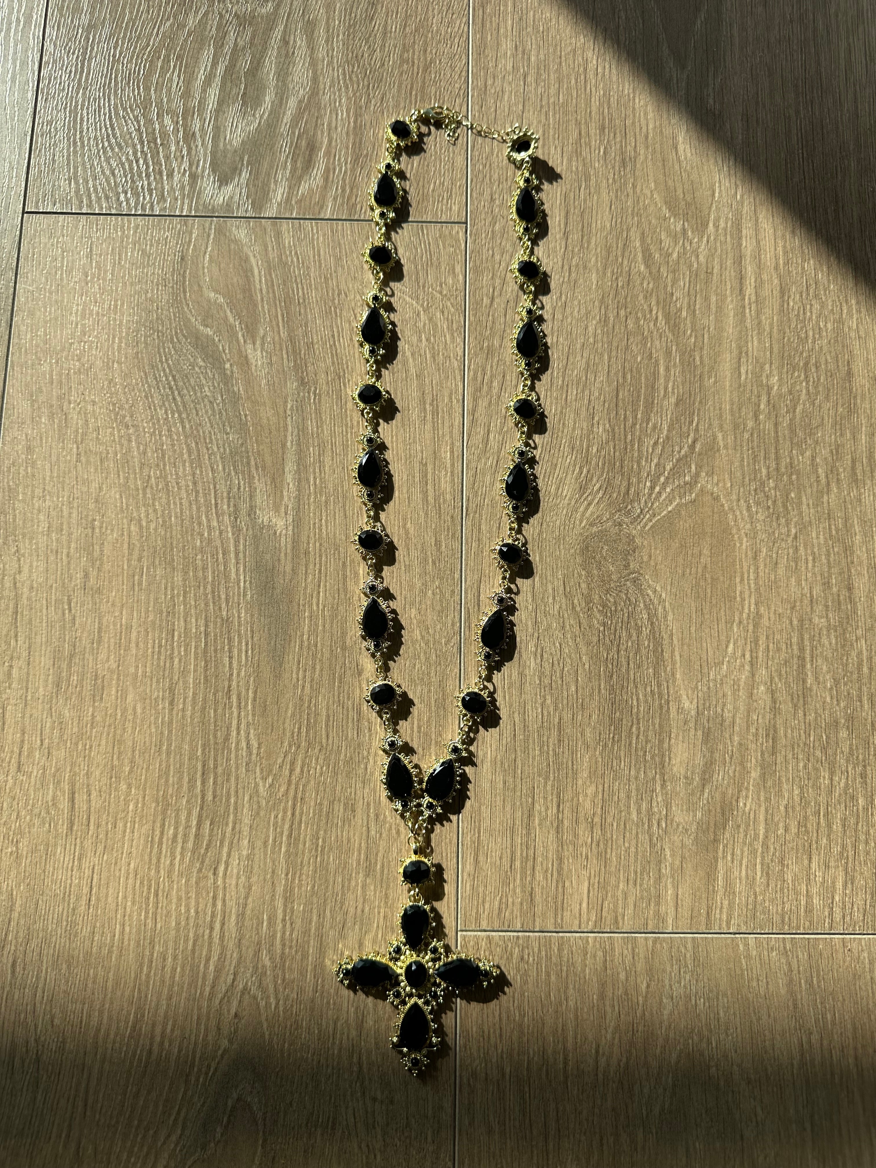 Black and gold art pendant necklace - Private property 