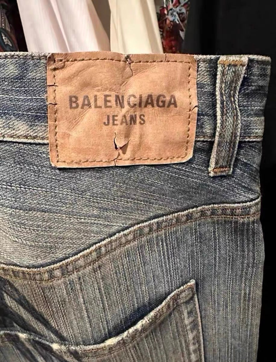 Baleciaga baggy graffiti denim - Private property 