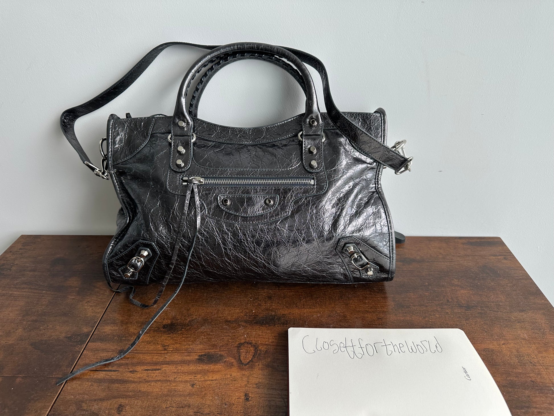 Balenciaga city leather stud bag - Private property 