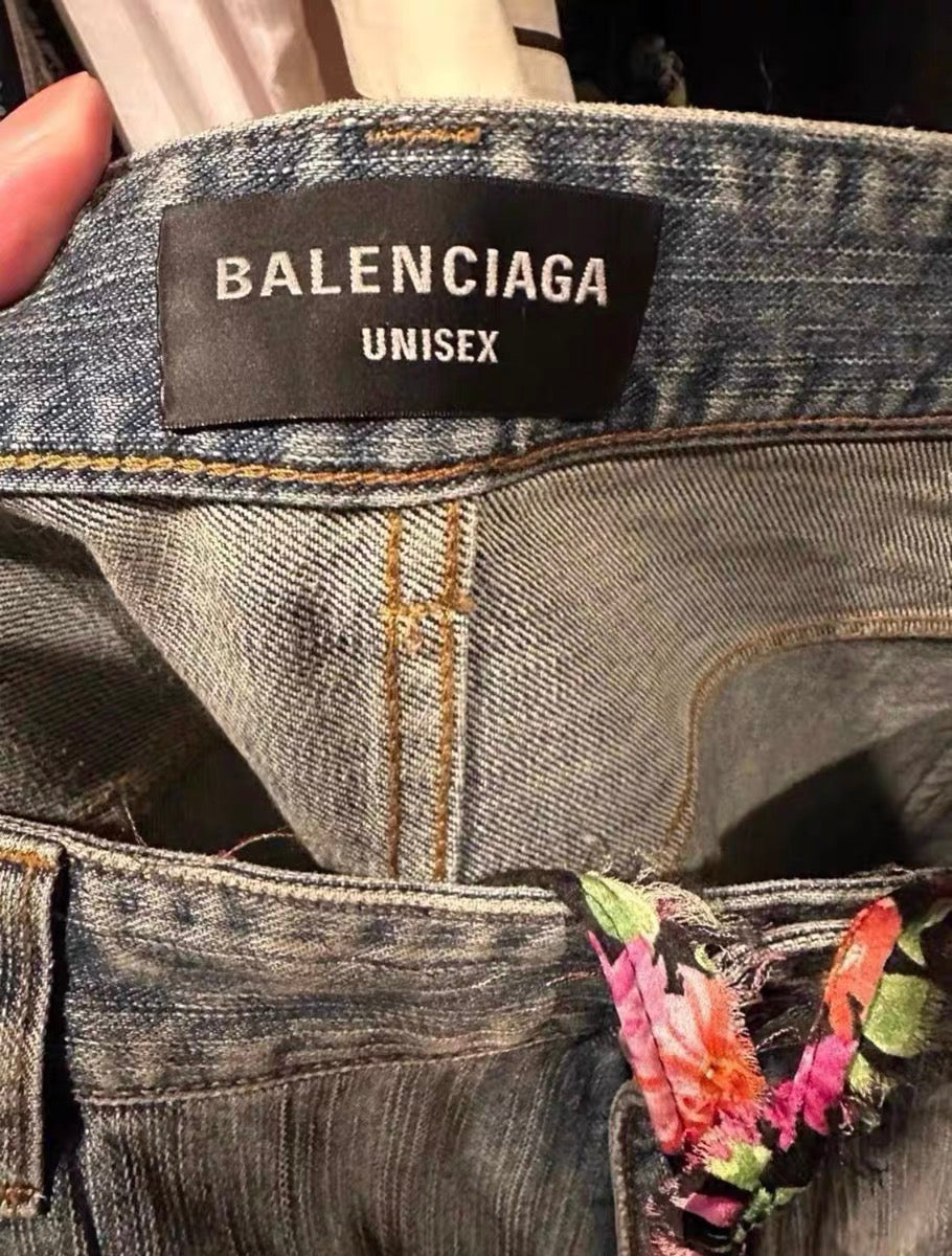 Baleciaga baggy graffiti denim - Private property 