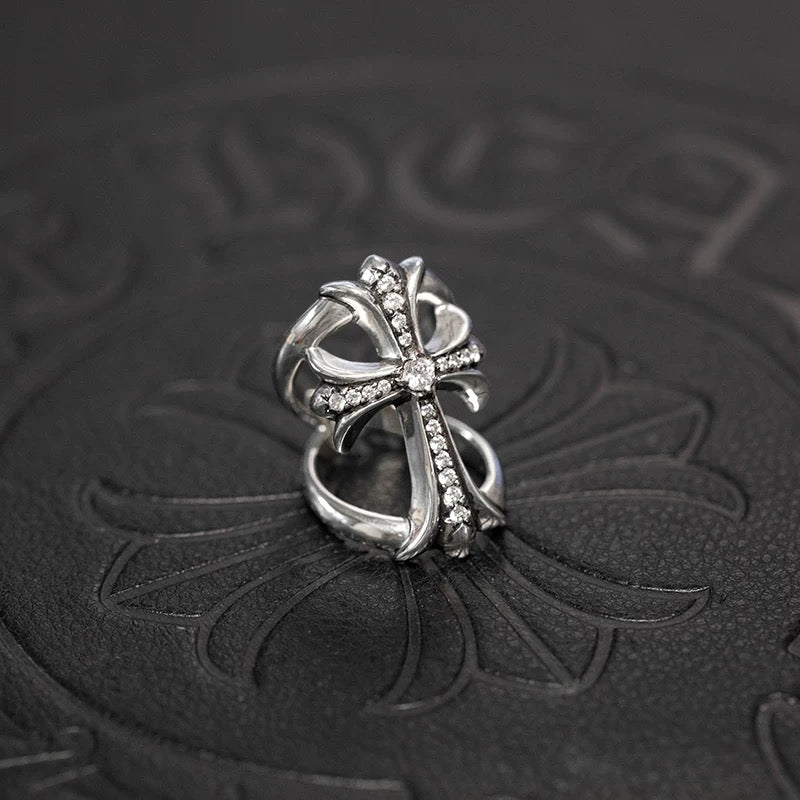 Chrome hearts silver rings with diamond gemstone - Private property 