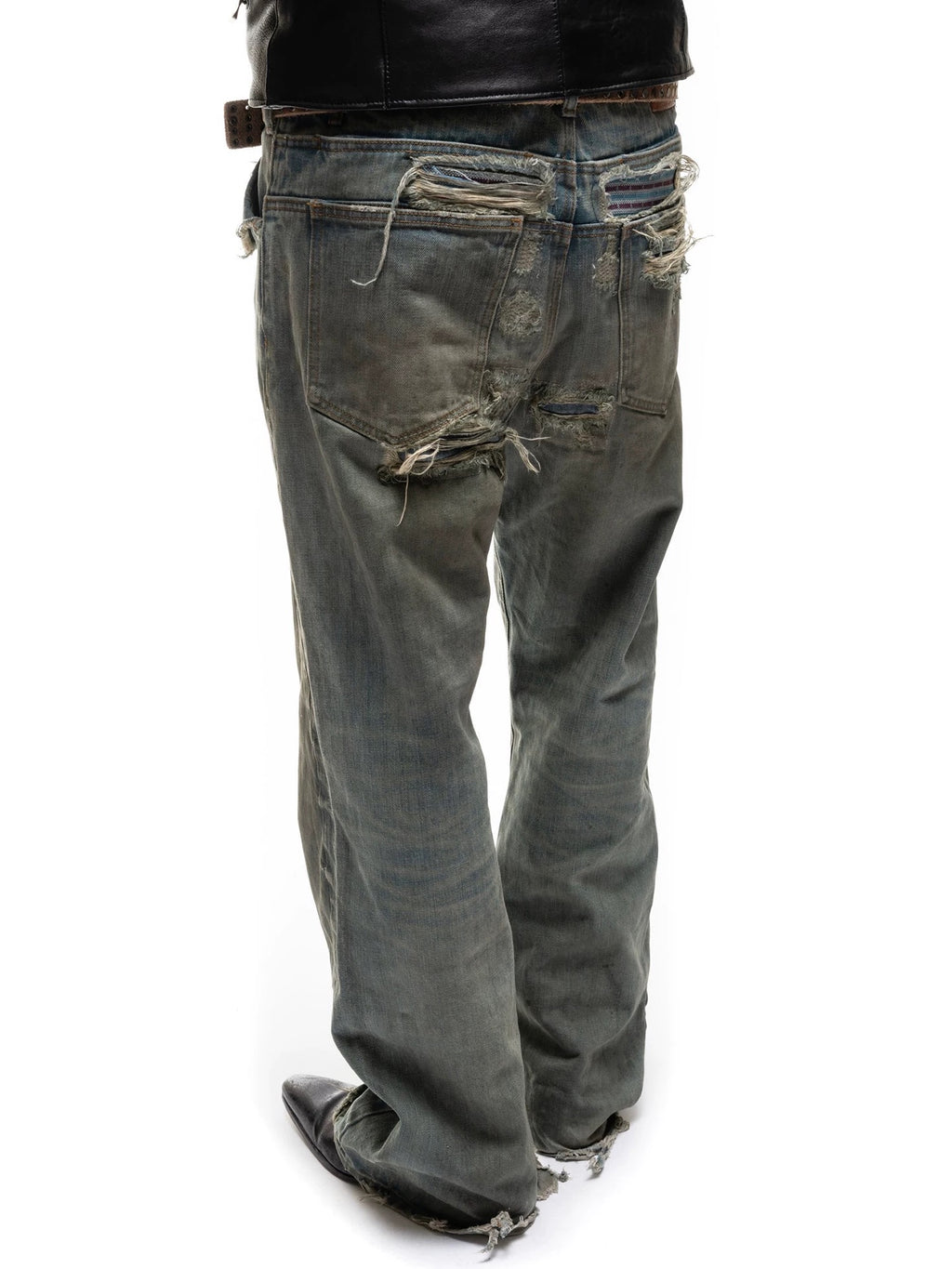 Ashfall Distressed Wide Denim - Private property 