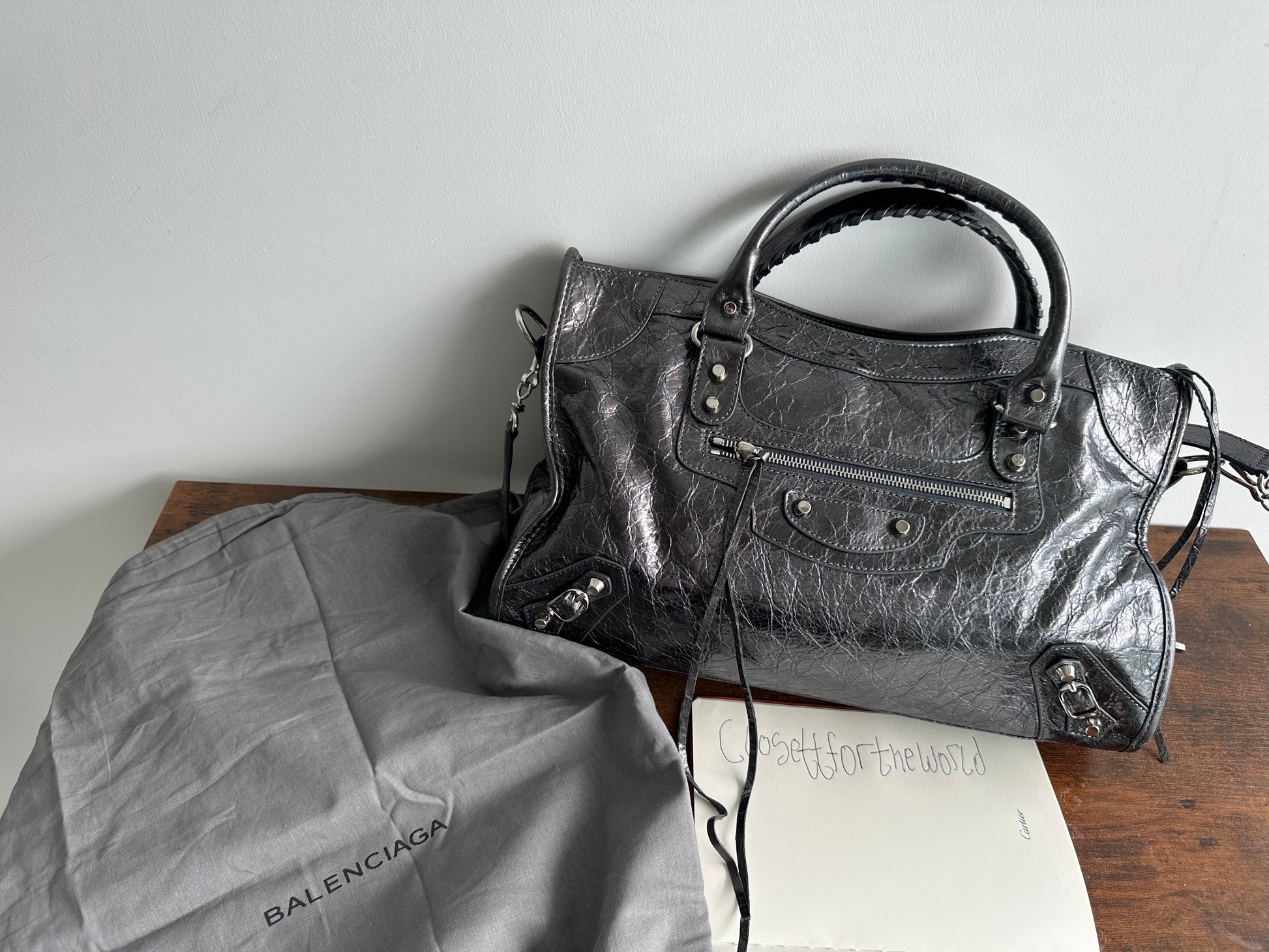Balenciaga city leather stud bag - Private property 