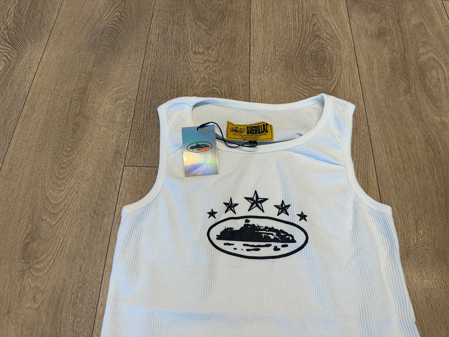 White Corteiz  tank vest top - Private property 