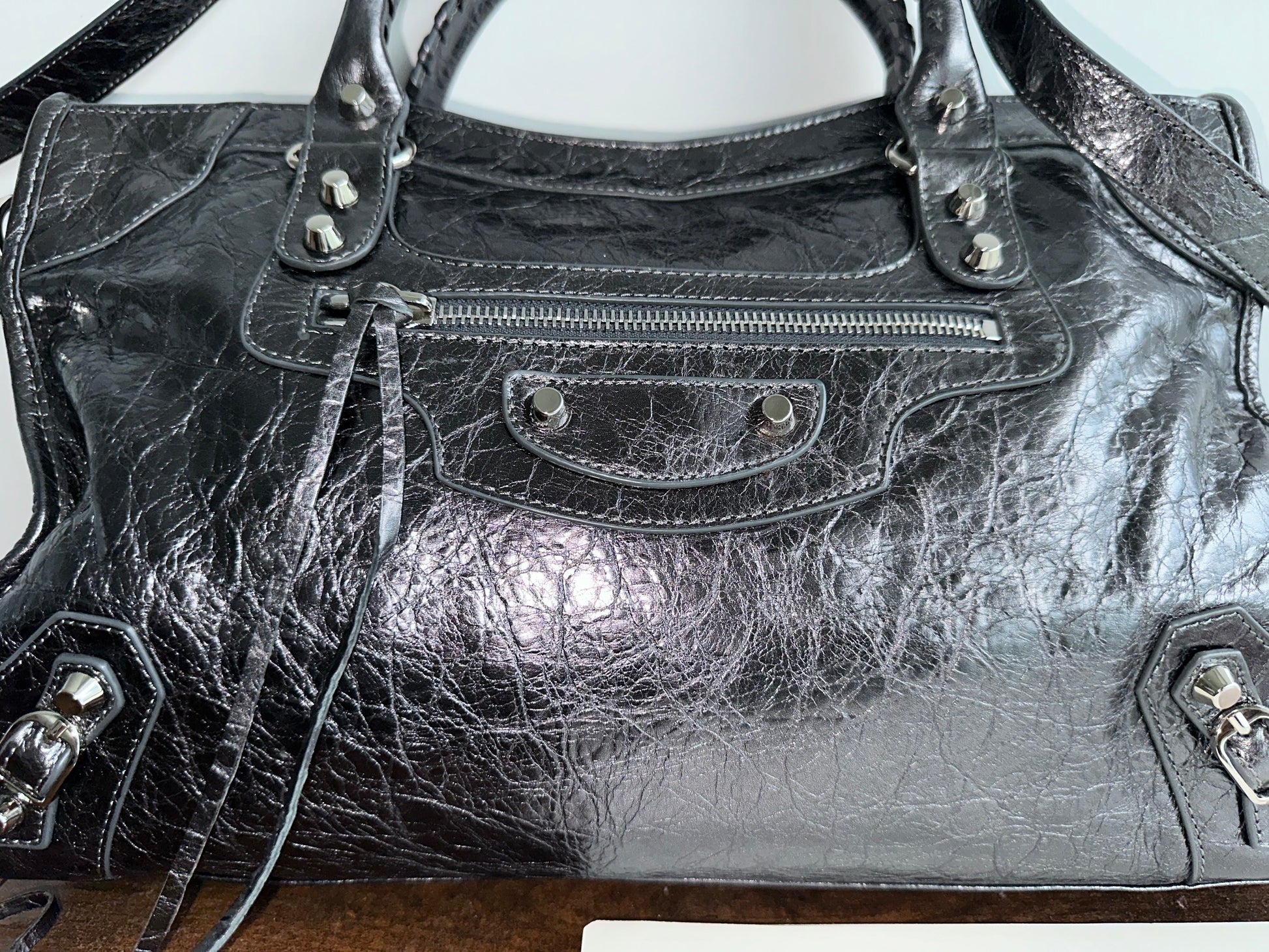 Balenciaga city leather stud bag - Private property 