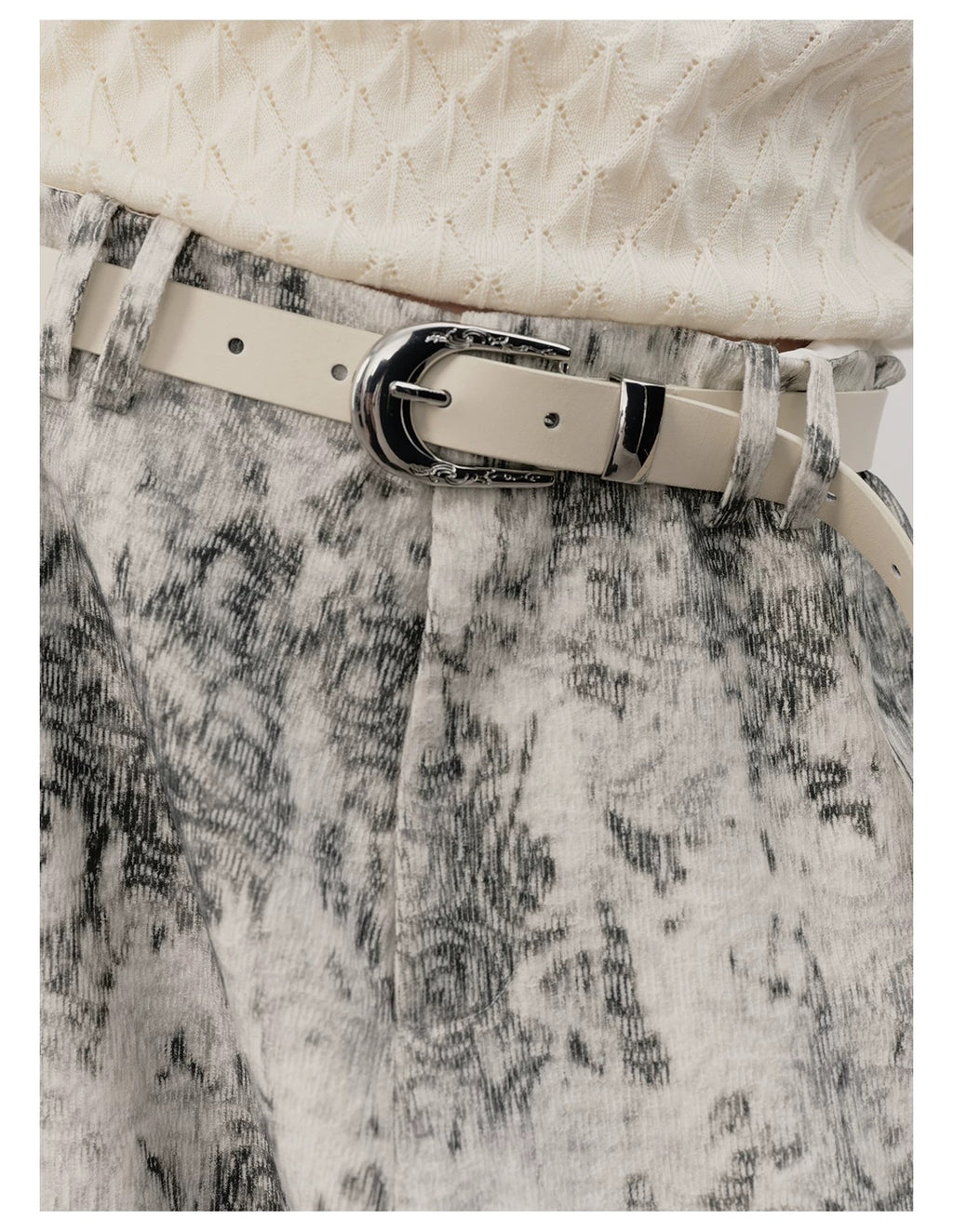 Abstract Floral Wide-Leg Pants - Private property 