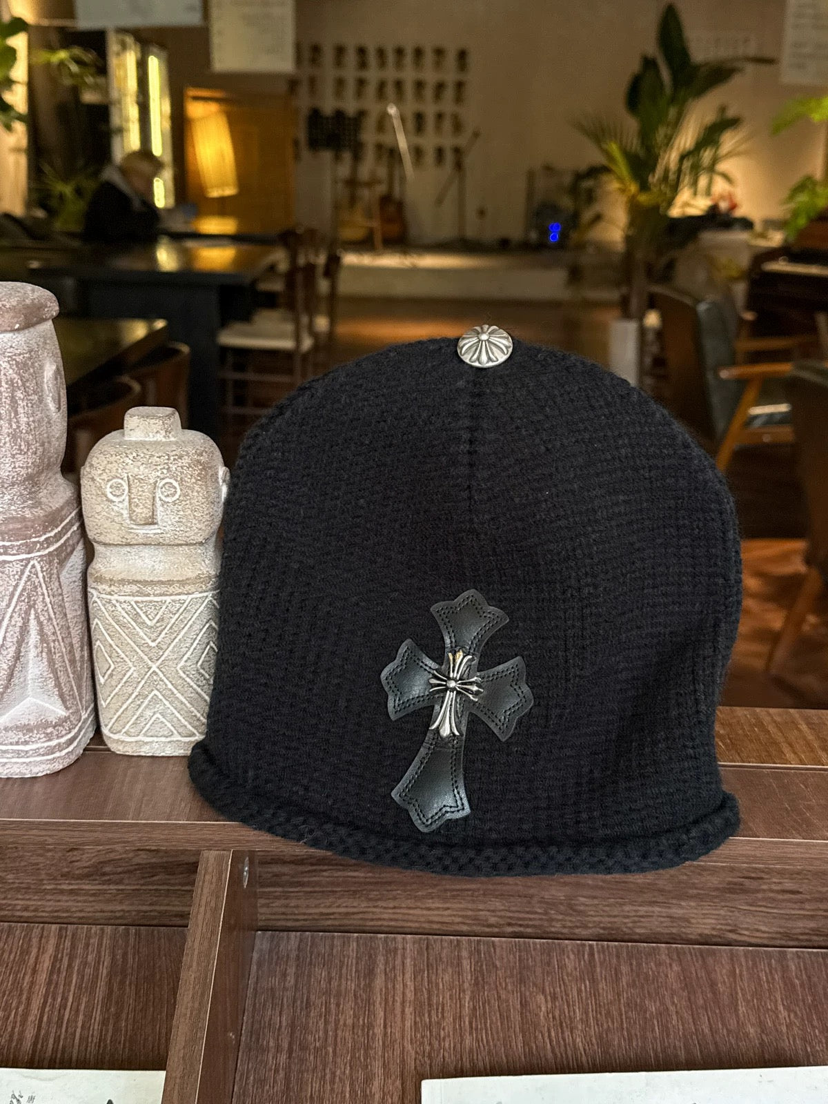 Chrome hearts silver cross beanie - Private property 