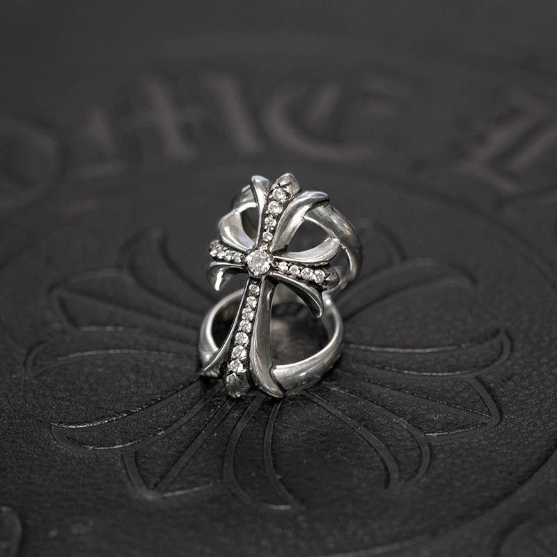 Chrome hearts silver rings with diamond gemstone - Private property 