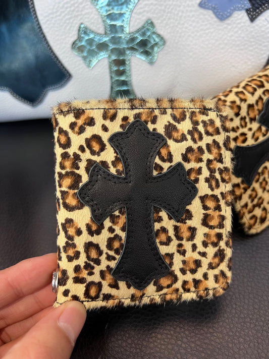 Chrome hearts leopard cross wallet - Private property 