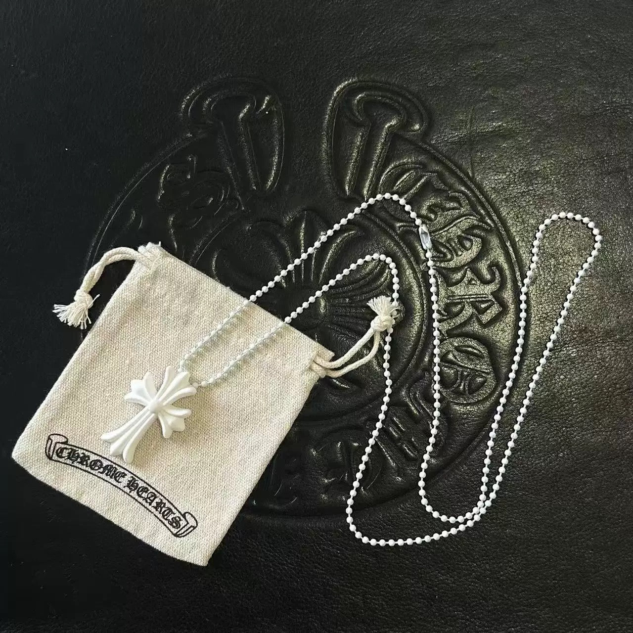 Chrome hearts cross dog tag necklace - Private property 