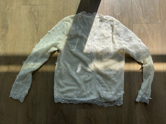 White floral button up shirt - Private property 