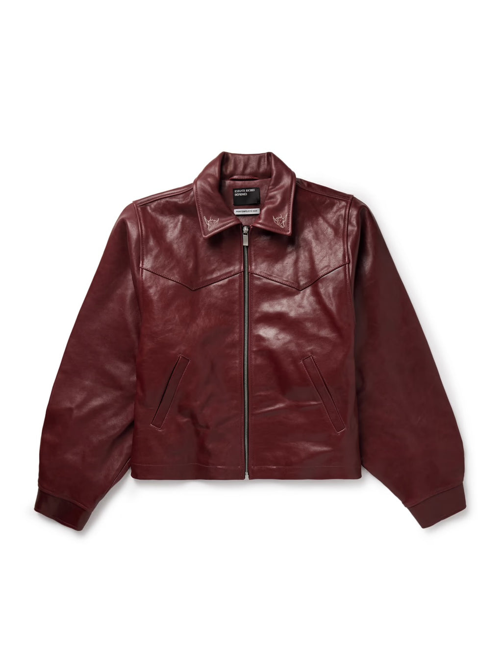 Burgundy leather jacket