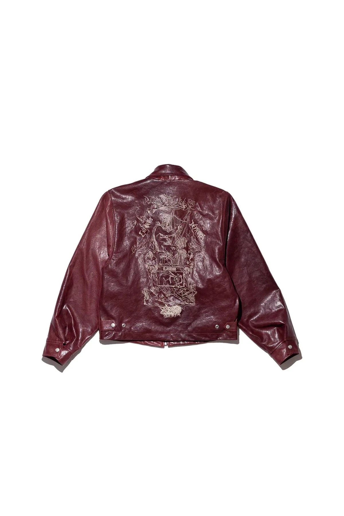 Burgundy leather jacket