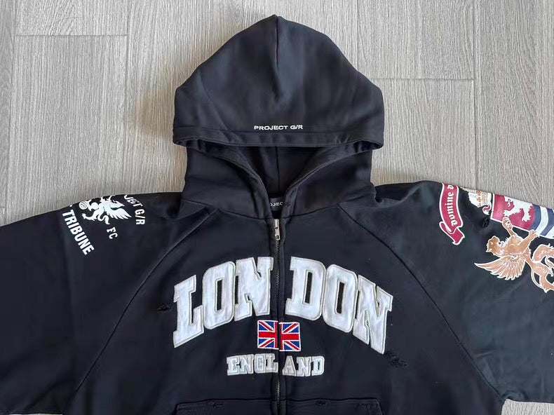 London project g/r zip up hoodie - Private property 