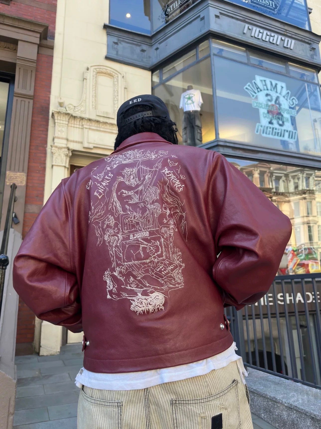 Burgundy leather jacket
