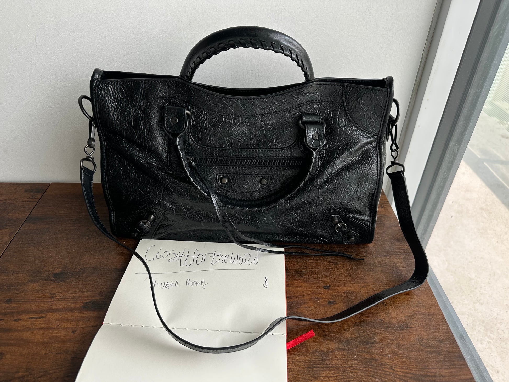 Balenciaga city leather stud bag - Private property 
