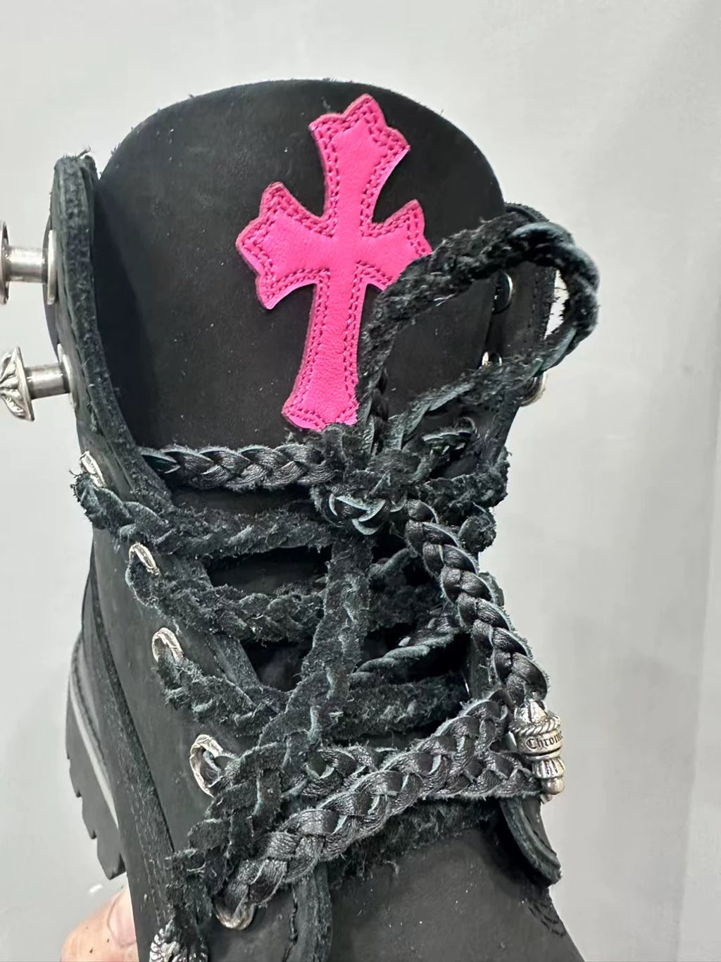 Black Ghost chrome hearts timberlands boots - Private property 