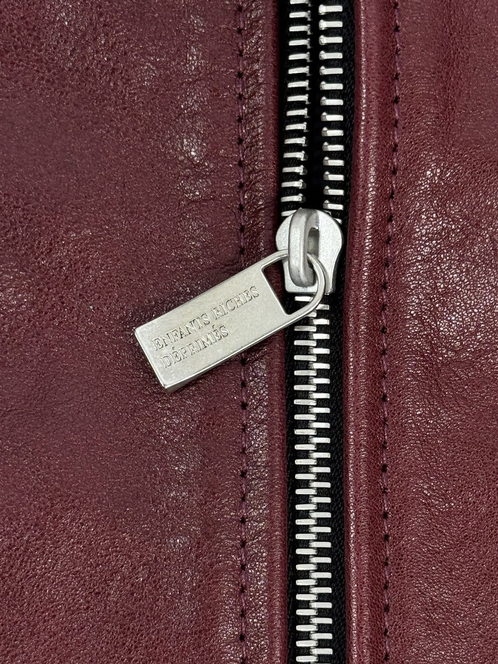 Burgundy leather jacket