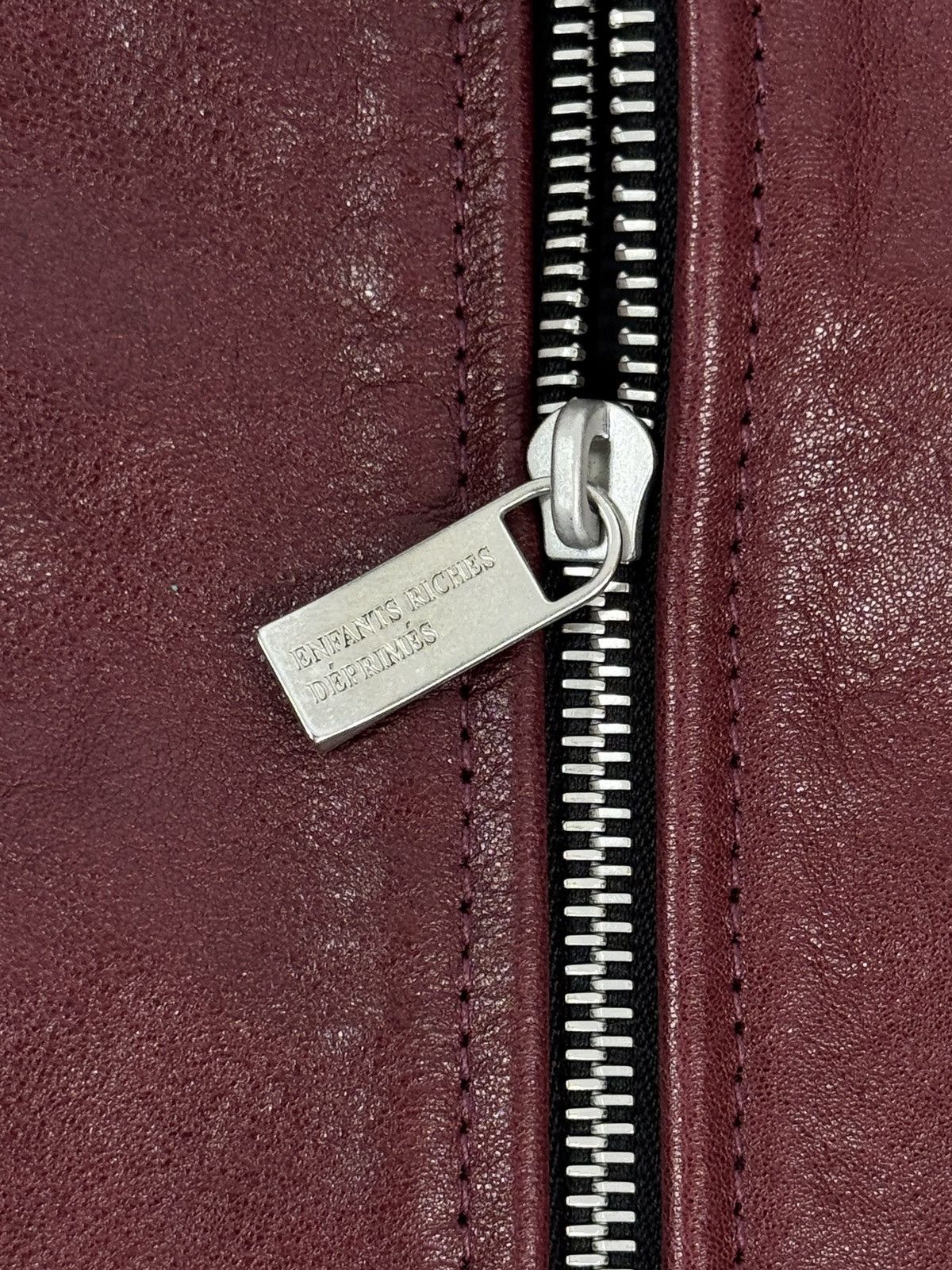 Burgundy leather jacket