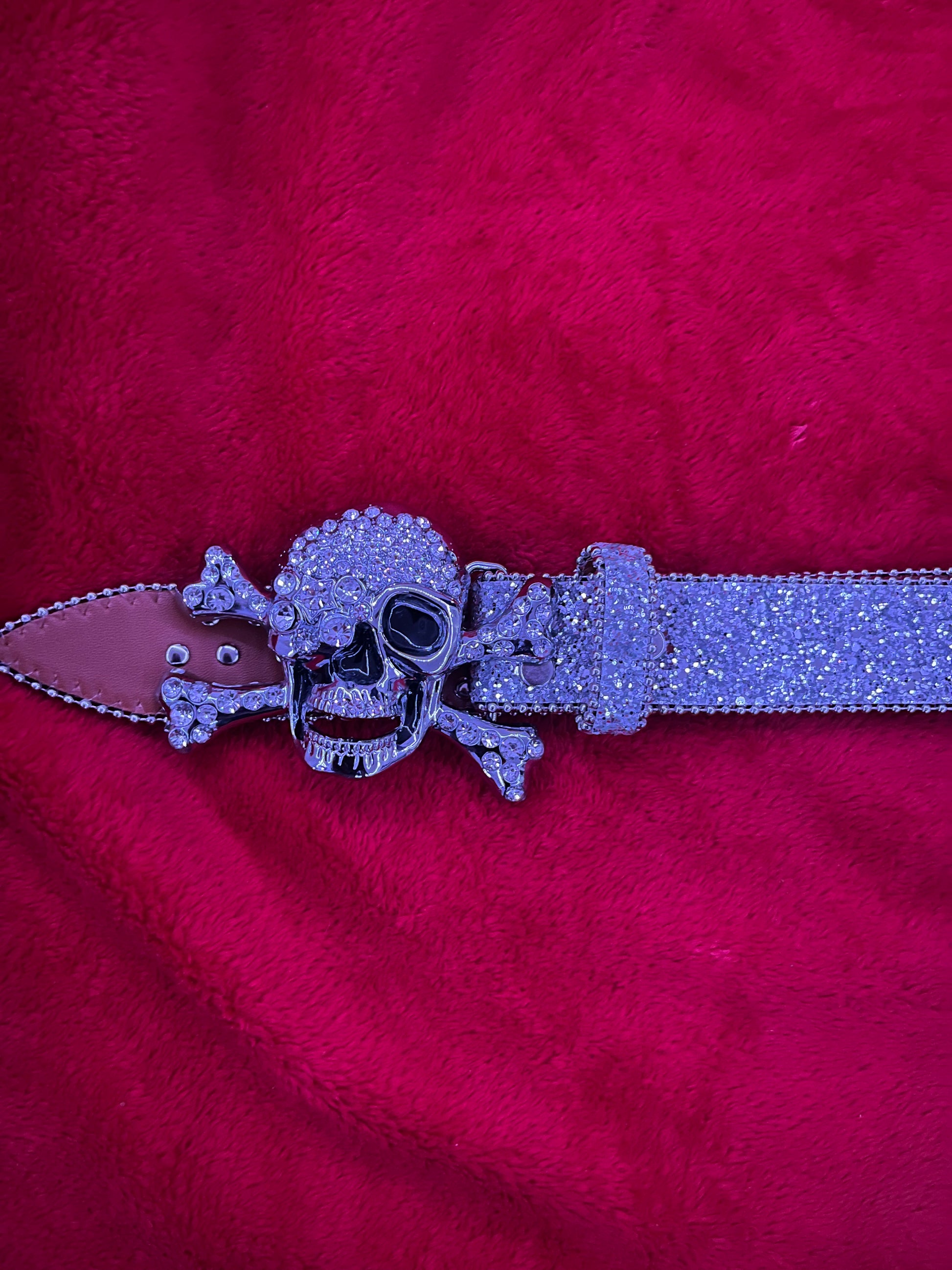 Rhinestone skull belts - Private property 