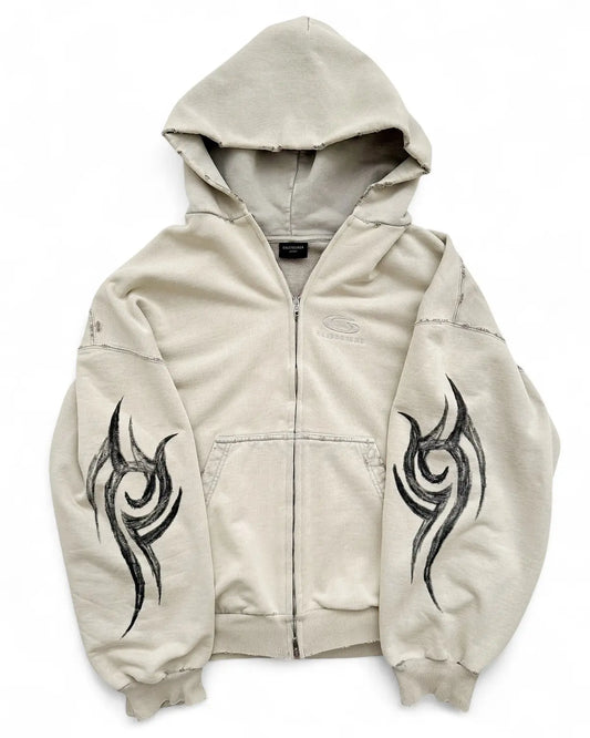 Balenciaga graffiti print zip up - Private property 